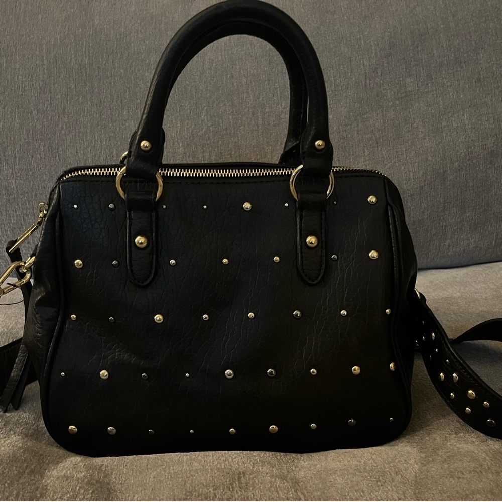 Juicy Couture Black Satchel with Gold Accents